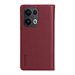 Θήκη Oppo Reno13 Pro 5G YIKATU Folio Series με βάση στήριξης, υποδοχή καρτών και μαγνητικό κούμπωμα Flip Wallet από συνθετικό δέρμα και TPU μπορντό / κόκκινο - Image 3