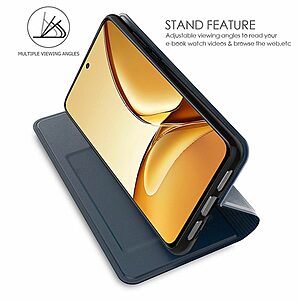 υποδοχή καρτών και μαγνητικό κούμπωμα Flip Wallet από συνθετικό δέρμα και TPU μπλε