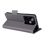 Θήκη Realme GT 7 5G / GT 7T 5G Mad Mask Leather Wallet handbag litchi με βάση στήριξης, υποδοχές καρτών και μαγνητικό κούμπωμα γκρι - Image 3