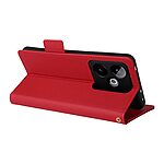 Θήκη Realme GT 7 5G / GT 7T 5G Mad Mask Leather Wallet handbag litchi με βάση στήριξης, υποδοχές καρτών και μαγνητικό κούμπωμα κόκκινο - Image 3