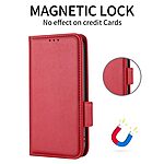 Θήκη Realme GT 7 5G / GT 7T 5G Mad Mask Leather Wallet handbag litchi με βάση στήριξης, υποδοχές καρτών και μαγνητικό κούμπωμα κόκκινο - Image 5