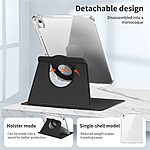 Θήκη iPad Air (2024) 13" / iPad Air (2025) 13" Mad Mask Rotary Stand Series, με 2 θέσεις στήριξης, Ανθεκτική σε πτώσεις, TPU και ενισχυμένη πλάτη μαύρο - Image 5