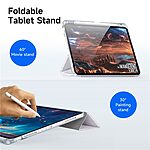 Θήκη iPad Pro (2024) 11" DUX DUCIS Unid Series Tri-Fold με πολλαπλές θέσεις στήριξης, ειδική θέση για πενάκι και διάφανη ενισχυμένη πλάτη ανοιχτό μωβ - Image 3