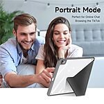 Θήκη iPad Pro (2024) 11" DUX DUCIS Magi Series Tri-Fold με πολλαπλές θέσεις στήριξης, ειδική θέση για πενάκι και διάφανη ενισχυμένη πλάτη γκρι - Image 4