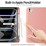 Θήκη iPad Pro (2024) 11" DUX DUCIS Domo Series Tri-Fold με ειδική θέση για πενάκι και ενισχυμένη εσωτερική πλάτη ροζ - Image 4
