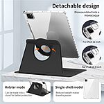 Θήκη iPad Pro (2024) 11" Mad Mask Rotary Stand Series, με 2 θέσεις στήριξης, Ανθεκτική σε πτώσεις, TPU και ενισχυμένη πλάτη μαύρο - Image 5