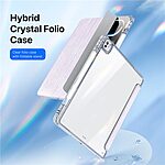 Θήκη iPad Pro (2024) 13" DUX DUCIS Unid Series Tri-Fold με πολλαπλές θέσεις στήριξης, ειδική θέση για πενάκι και διάφανη ενισχυμένη πλάτη ανοιχτό μωβ - Image 4