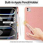 Θήκη iPad Pro (2024) 13" DUX DUCIS Domo Series Tri-Fold με ειδική θέση για πενάκι και ενισχυμένη εσωτερική πλάτη ροζ - Image 4