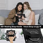 Θήκη iPad Pro (2024) 13" Mad Mask Θήκη Premium με βάση στήριξης, ενισχυμένες γωνίες και ειδικό λουράκι μεταφοράς, διπλή προστασία Πλάτη μαύρο - Image 5