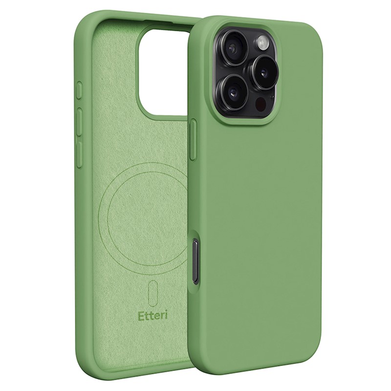 407494_oryg Etteri Silicone Mag case for iPhone 16 Pro Max - Θήκη προστασίας iPhone 16 Pro Max σε Πράσινο Χρώμα - Image 1