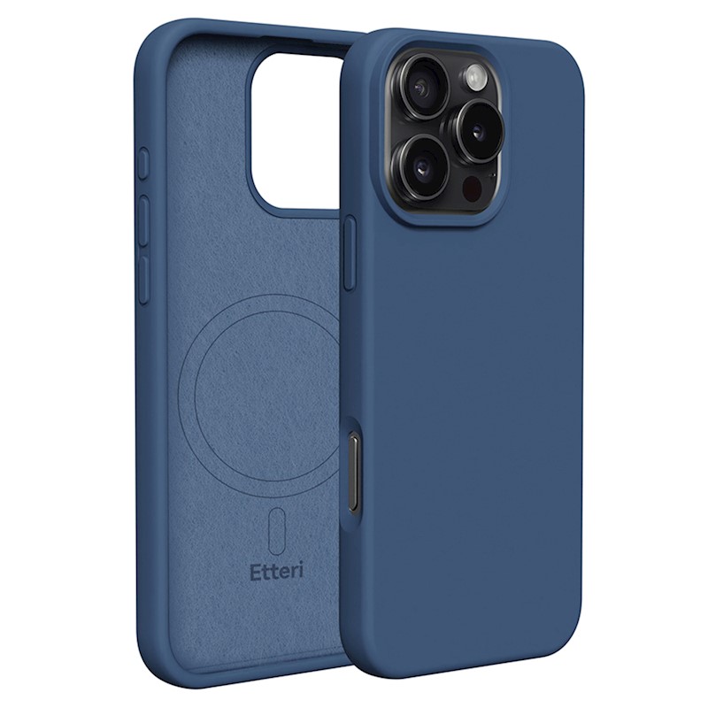 407498_oryg Etteri Silicone Mag case for iPhone 16 Pro Max - Θήκη προστασίας iPhone 16 Pro Max σε Μπλε Χρώμα - Image 1