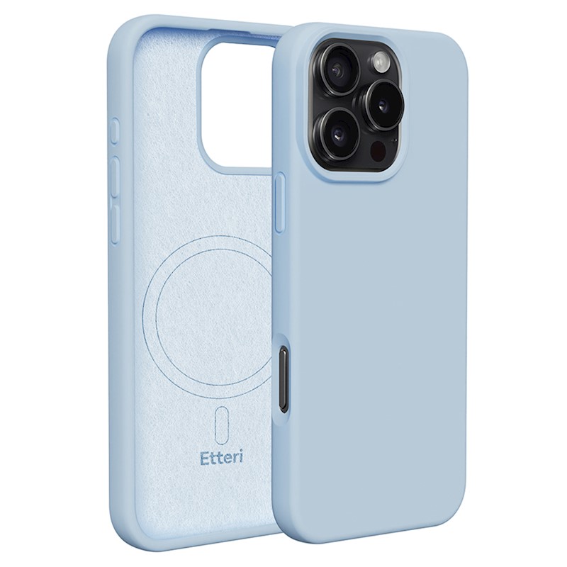 407499_oryg Etteri Silicone Mag case for iPhone 16 Pro Max - Θήκη προστασίας iPhone 16 Pro Max σε Γαλάζιο Χρώμα - Image 1