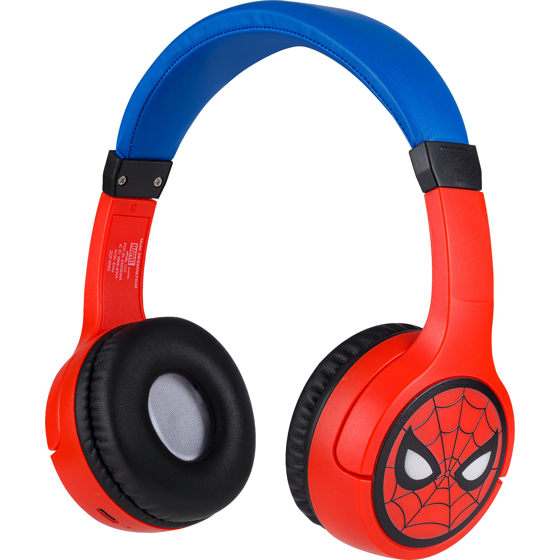 819559025118-1 eKids Marvel Spiderman Ασύρματα Ακουστικά με ασφαλή μέγιστη ένταση ήχου για παιδιά και εφήβους (SM-B34VM) (Κόκκινο/Μπλε) - Image 1
