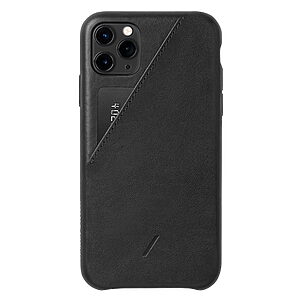 Native Union Clic Card Δερμάτινη Θήκη προστασίας για Apple iPhone 11 Pro Max με υποδοχή για κάρτες – μαύρη