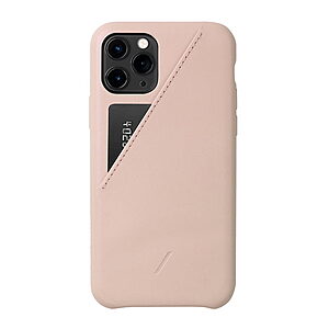 Native Union Clic Card Δερμάτινη Θήκη προστασίας για Apple iPhone 11 Pro με υποδοχή για κάρτες – ροζ