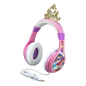 eKids Disney Princess Ενσύρματα Ακουστικά με ασφαλή μέγιστη ένταση ήχου για παιδιά και εφήβους (DP-140) (Ροζ/Μωβ/Λευκό)