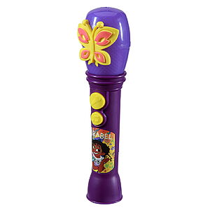 eKids Encanto Ασύρματο Μικρόφωνο Karaoke για παιδιά με ενσωματωμένη μουσική, φωτισμό, Sound Effects (EN-070) (Μωβ/Ροζ)