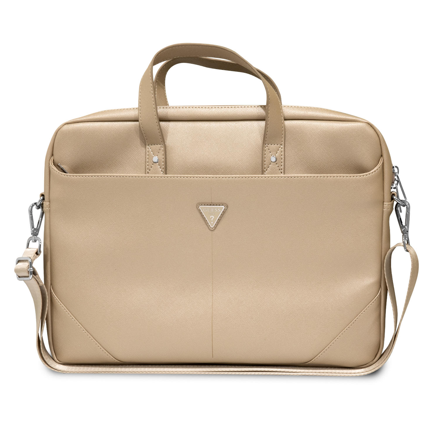 GUCB15PSATLE_1 Guess 4G Uptown Computer Bag Τσάντα κατάλληλη για laptop 15" (Beige - GUCB15PSATLE) - Image 1