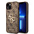 Guess "4G Logo Collection" Hard Case PU Leather Θήκη προστασίας από δερματίνη – iPhone 14 Plus (Καφέ)
