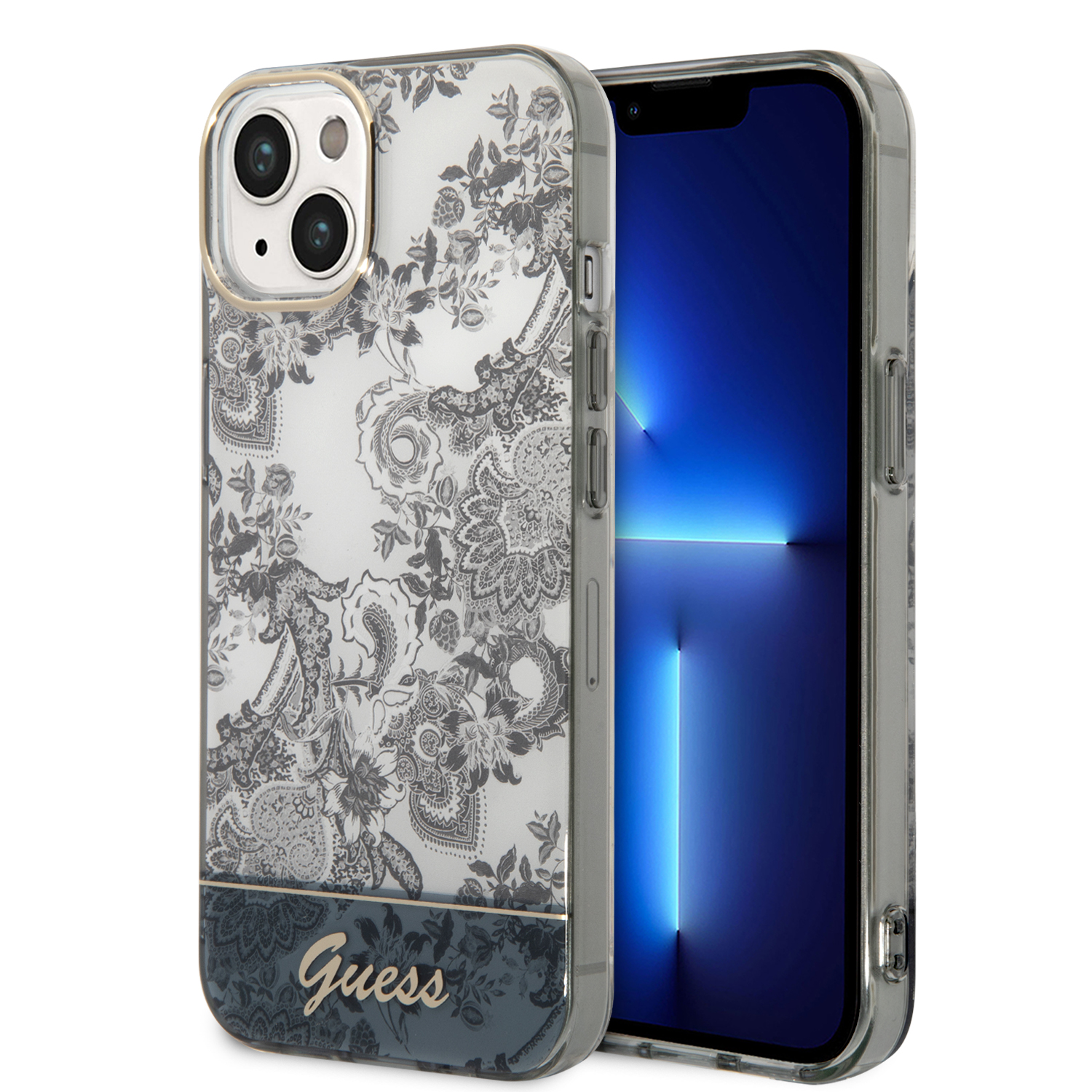 GUHCP14MHGPLHG_1 Guess “Porcelain Collection” Hard Case Θήκη προστασίας από σκληρό πλαστικό – iPhone 14 Plus (Γκρι – GUHCP14MHGPLHG) - Image 1