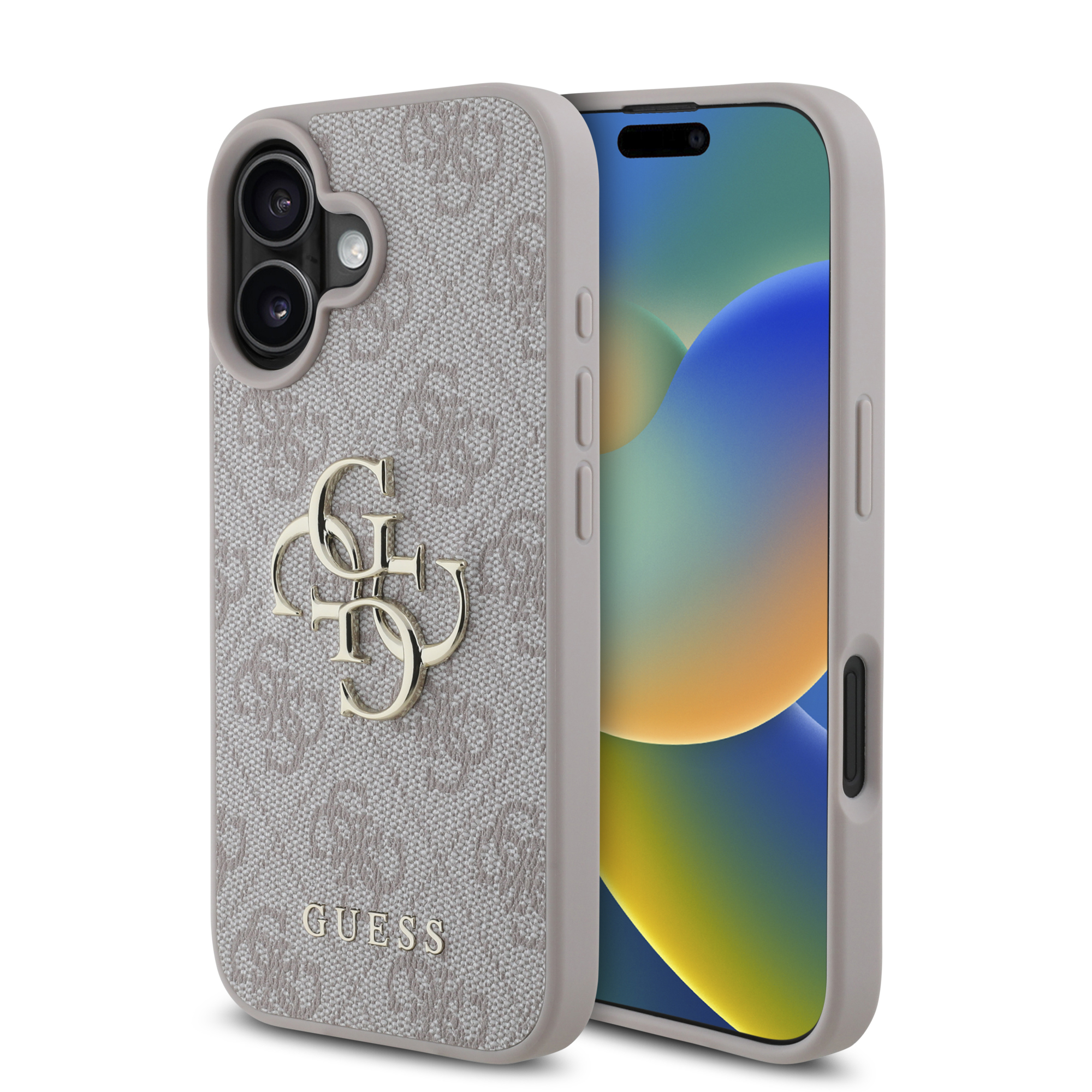 GUHCP16S4GMGPI_1 Guess “4G Logo Collection” Hard Case PU Case Θήκη προστασίας από δερματίνη – iPhone 16 (Ροζ – GUHCP16S4GMGPI) - Image 1