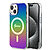 Guess Iridescent Magsafe Case Πολύχρωμη θήκη προστασίας από σκληρό πλαστικό – iPhone 15 (Rainbow Black – GUHMP15SHITSK)