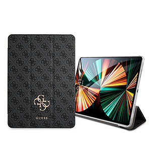 Guess 4G Logo Saffiano Collection Book Cover Θήκη κατάλληλη για Apple iPad Pro 2021 11" (Space Grey - GUIC11G4GFGR)