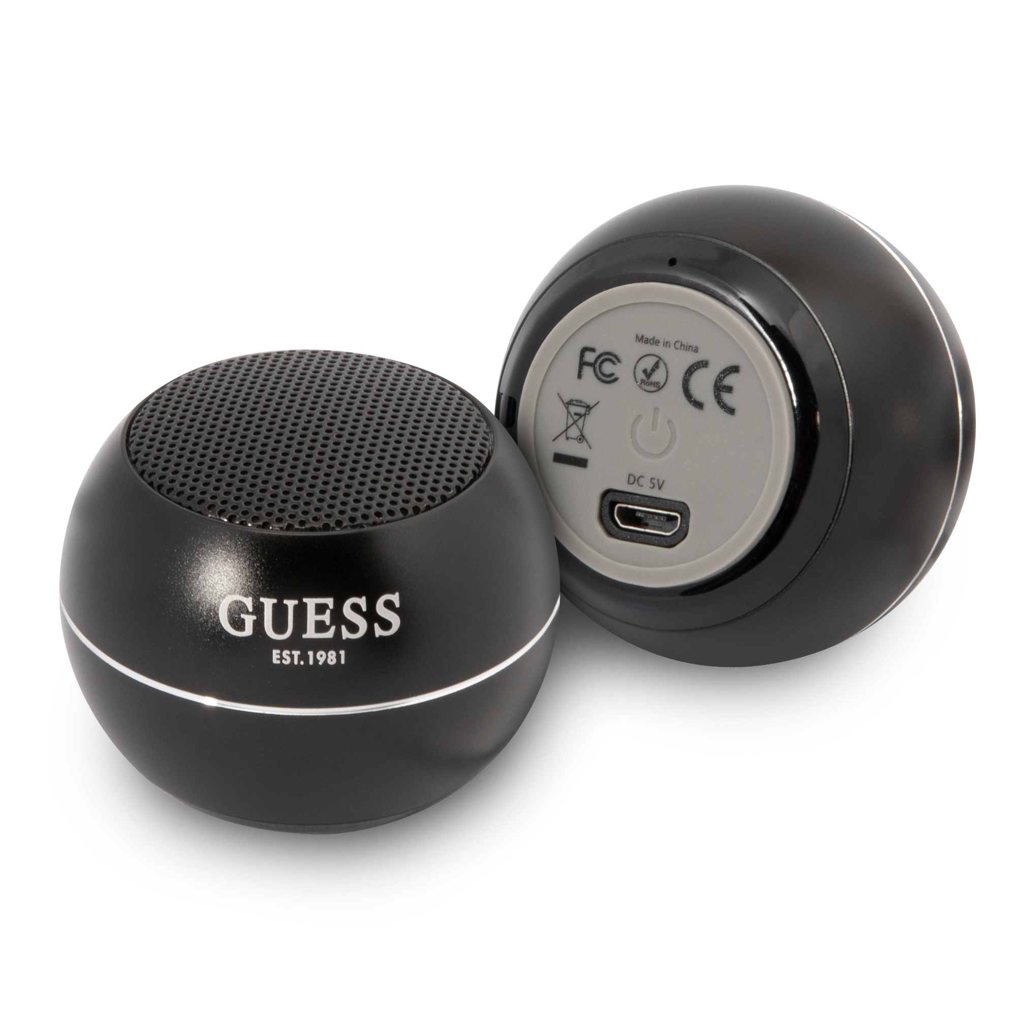 GUWSALGEK_1 Guess Mini Φορητό Αλουμινένιο Ηχείο Bluetooth 3W με 4 ώρες αυτονομία (μαύρο) - Image 1