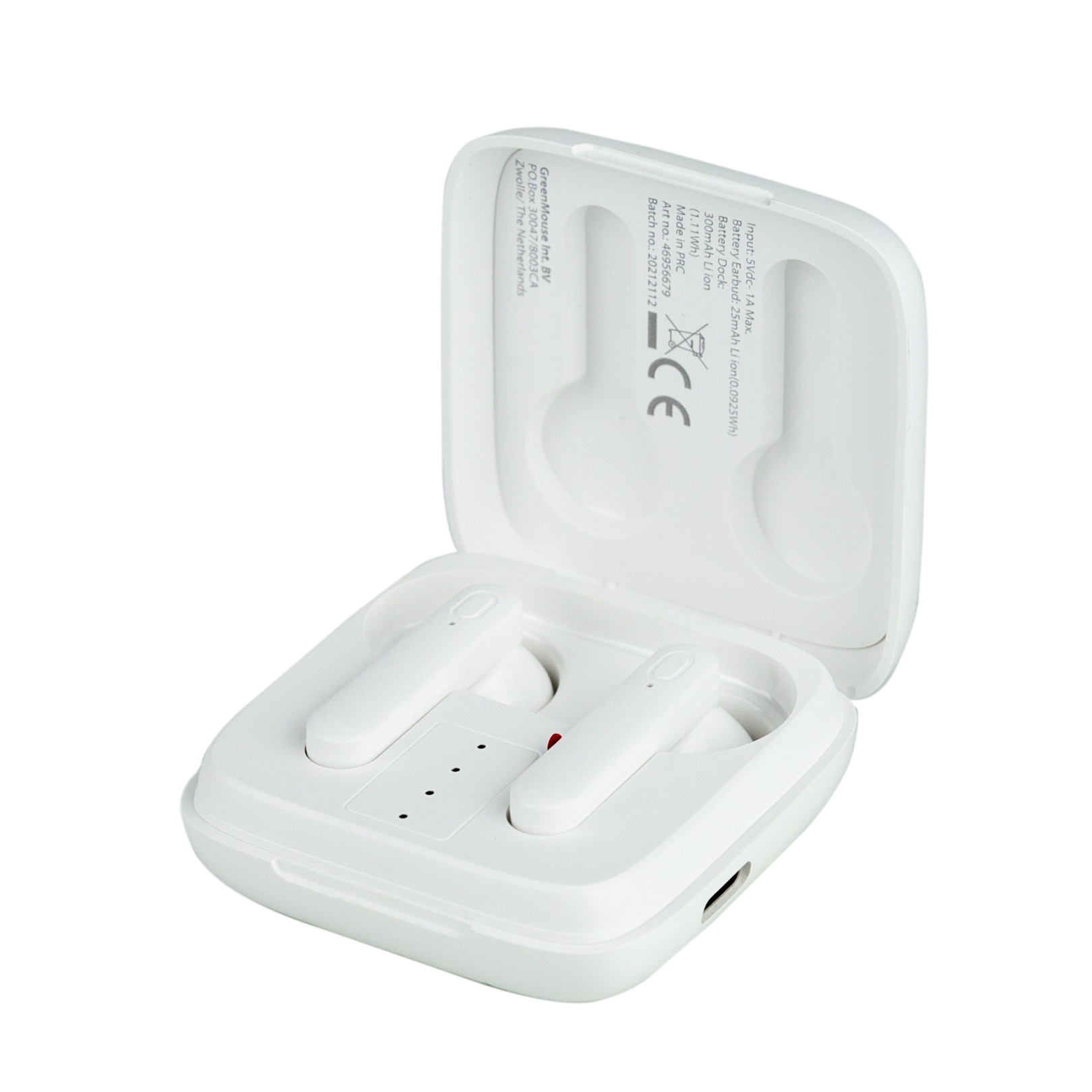 Headset-BT GreenMouse Bluetooth True Wireless Ακουστικά σε λευκό χρώμα – 46956679 - Image 1