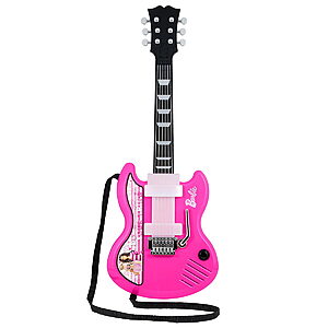 eKids Barbie Sing & Strum Guitar Ηλεκτρική Κιθάρα Karaoke για παιδιά με ενσωματωμένη μουσική, Sound Effects (BE-632) (Μωβ/Λευκό)