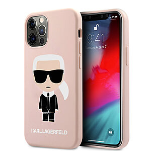 Karl Lagerfeld 3D Rubber Case Karl’s Head Θήκη προστασίας από σιλικόνη – iPhone 12 Pro Max (Ροζ – KLHCP12LSLFKPI)