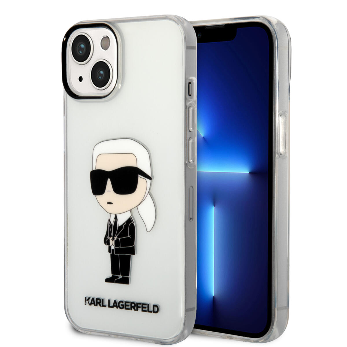 KLHCP14MHNIKTCT_1-compress Karl Lagerfeld Ikonik Back Cover Case Karl Διάφανη θήκη προστασίας από TPU / PC – iPhone 14 Plus (Clear) - Image 1