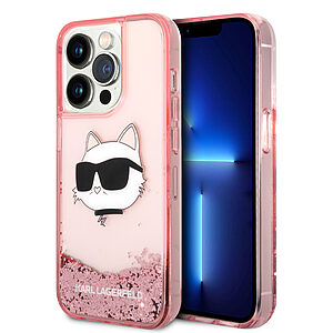 Karl Lagerfeld Choupette's Head NFT Liquid Glitter Case Θήκη προστασίας από σιλικόνη – iPhone 14 Pro Max (Ροζ – KLHCP14XLNCHCP)