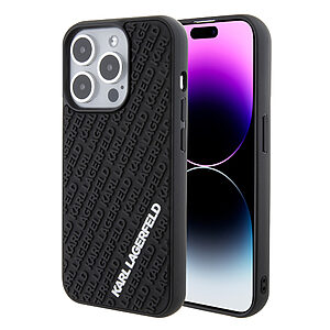 Karl Lagerfeld “Karl 3D Logo Cover” Hard Case Θήκη προστασίας από σιλικόνη – iPhone 15 Pro (Black – KLHCP15L3DMKRLK)