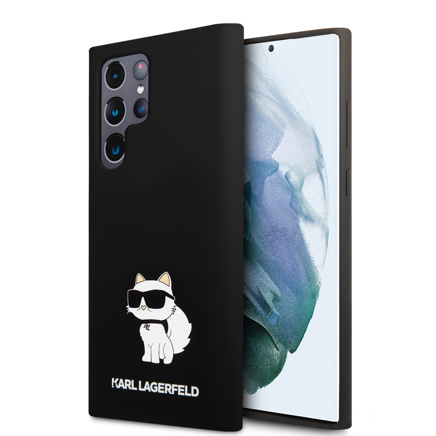KLHCS23LSNCHBCK_1 Karl Lagerfeld “Choupette NFT” Hard Case Θήκη προστασίας από σιλικόνη – Samsung Galaxy S23 Ultra (Μαύρο – KLHCS23LSNCHBCK) - Image 1