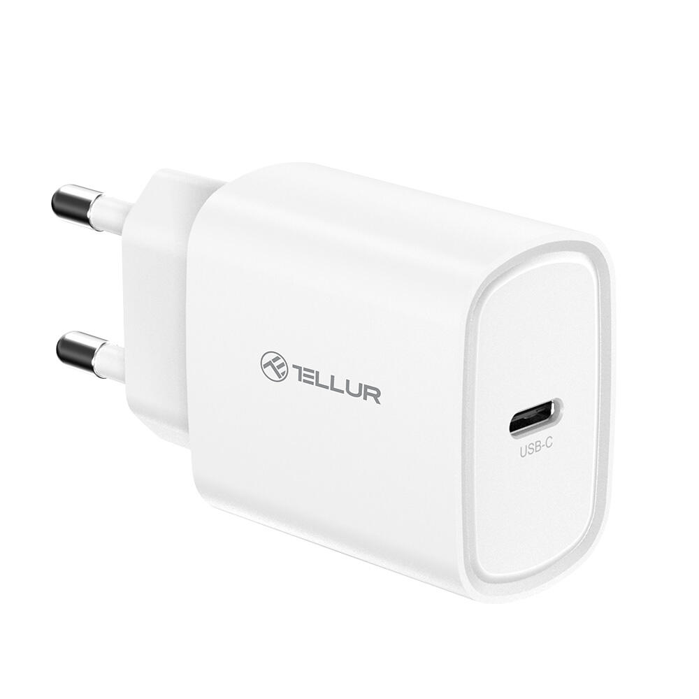 TLL151421_02_LowRes-compress Tellur Οικιακός Φορτιστής USB-C με PD 3.0 (PD3.0 20W) σε λευκό χρώμα (TLL151421) - Image 1
