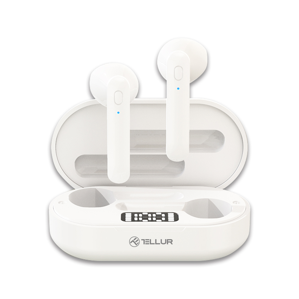 TLL511411-2 Tellur Flip Bluetooth True Wireless Headphones Ασύρματα Ακουστικά Bluetooth TWS – White - Image 1