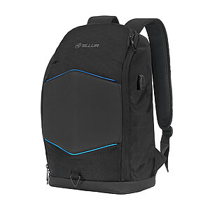 Tellur GlowPack Laptop Backpack Ευρύχωρο Backpack με LED λωρίδες φωτισμού και θήκη για laptop έως 15,6" – Black (TLL611282)