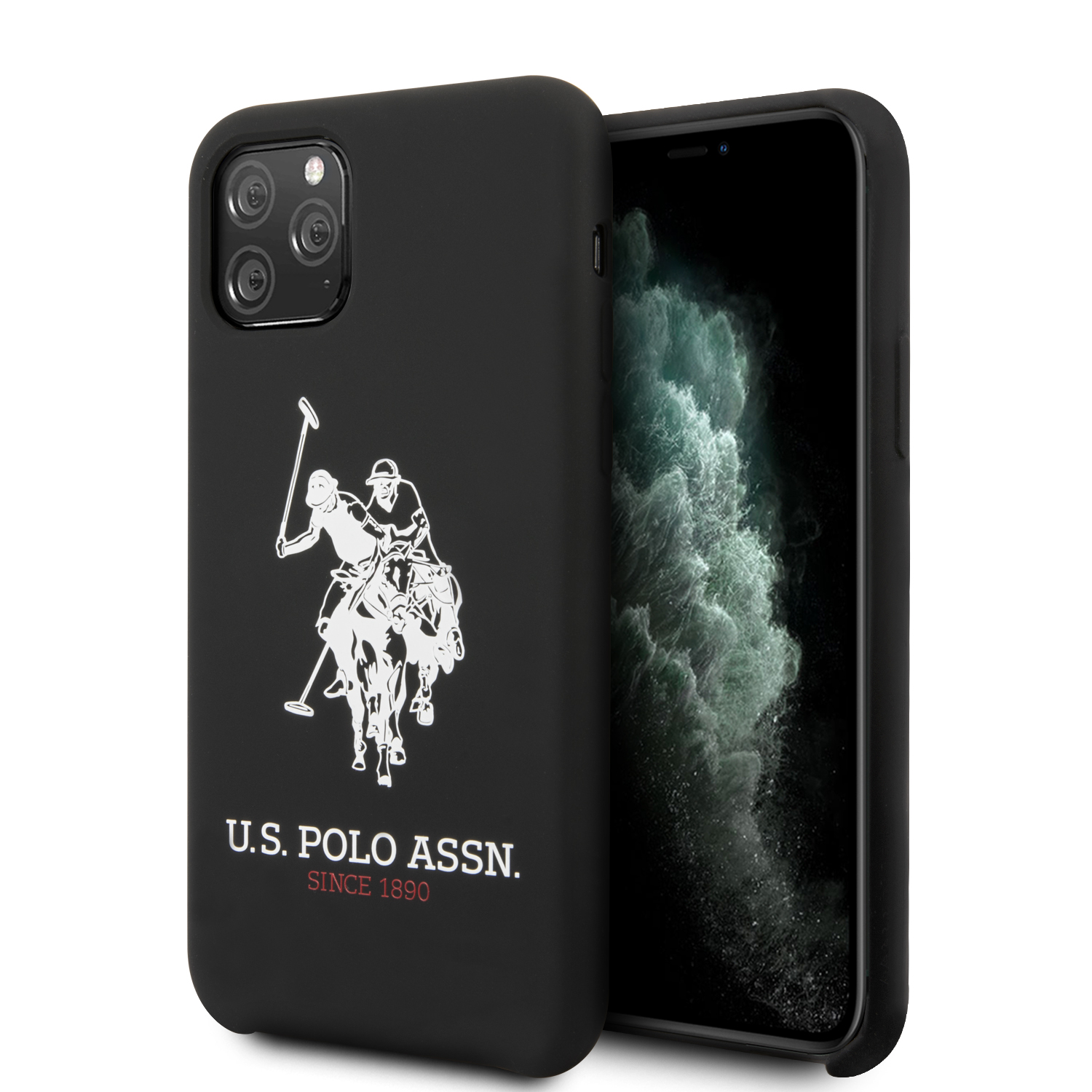USHCN58SLHRBK_1 U.S. Polo Assn. “Big Horse Logo Collection” Θήκη προστασίας από σιλικόνη – iPhone 11 Pro (Μαύρο – USHCN58SLHRBK) - Image 1