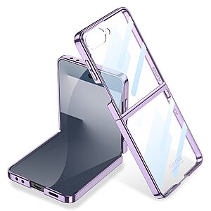 Θήκη Samsung Galaxy Z Flip7 5G GKK Διάφανο προστατευτικό V2 με ανθεκτική κατασκευή και ενσωματωμένη προστασία μικρής οθόνης και κάμερας μωβ