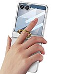 Θήκη Samsung Galaxy Z Flip7 5G GKK Προστατευτική Κατασκευή V2 από Σκληρό Υλικό με Μεταλλικό Δαχτυλίδι ροζ - Image 2