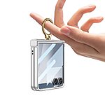 Θήκη Samsung Galaxy Z Flip7 5G GKK Προστατευτική Κατασκευή V2 από Σκληρό Υλικό με Μεταλλικό Δαχτυλίδι ροζ - Image 3