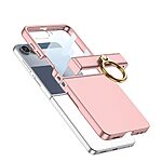 Θήκη Samsung Galaxy Z Flip7 5G GKK Προστατευτική Κατασκευή V2 από Σκληρό Υλικό με Μεταλλικό Δαχτυλίδι ροζ - Image 4
