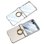 Θήκη Samsung Galaxy Z Flip7 5G GKK Προστατευτική Κατασκευή V2 από Σκληρό Υλικό με Μεταλλικό Δαχτυλίδι ροζ - Image 5