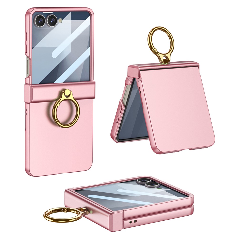 Θήκη Samsung Galaxy Z Flip7 5G GKK Προστατευτική Κατασκευή V2 από Σκληρό Υλικό με Μεταλλικό Δαχτυλίδι ροζ Θήκη Samsung Galaxy Z Flip7 5G GKK Προστατευτική Κατασκευή V2 από Σκληρό Υλικό με Μεταλλικό Δαχτυλίδι ροζ