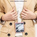 Θήκη Samsung Galaxy Z Flip7 5G GKK Full Premium Protection με προστασία οθόνης Tempered Glass και κορδονάκι για το λαιμό από σκληρό πλαστικό μαύρο - Image 2