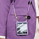 Θήκη Samsung Galaxy Z Flip7 5G GKK Full Premium Protection με προστασία οθόνης Tempered Glass και κορδονάκι για το λαιμό από σκληρό πλαστικό μαύρο - Image 3