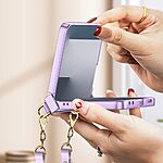 Θήκη Samsung Galaxy Z Flip7 5G GKK Full Premium Protection με προστασία οθόνης Tempered Glass και κορδονάκι για το χέρι από σκληρό πλαστικό ροζ - Image 5