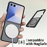 Θήκη Samsung Galaxy Z Flip7 5G OEM Shockproof συμβατό με MagSafe φορτιστή Πλάτη TPU μαύρο - Image 4