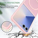 Θήκη Samsung Galaxy Z Flip7 5G OEM Shockproof συμβατό με MagSafe φορτιστή Πλάτη TPU ροζ - Image 3